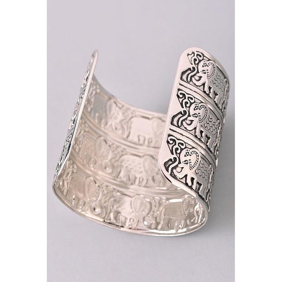 Boho Elephant Cuff Bangle - Picture 3 of 3